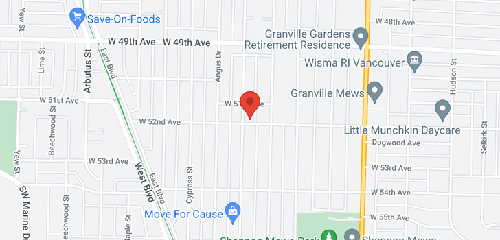 map of 1739 W 52ND AVENUE